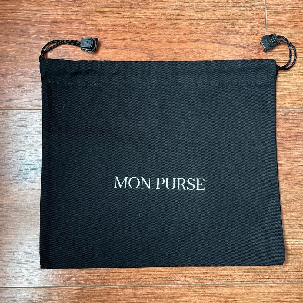 Authentic Mon Purse Black Dust Bag 9 x 10.5 shoes wallet